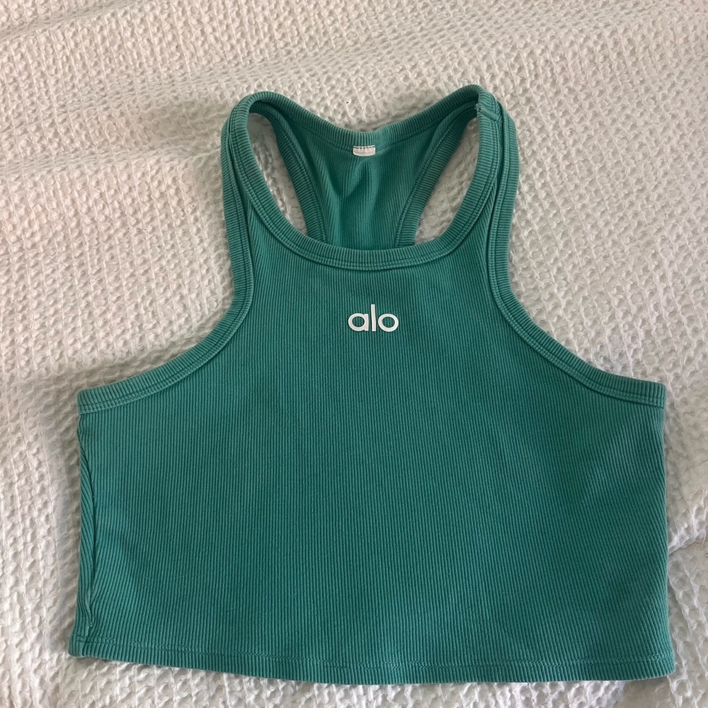 Alo yoga teal tank